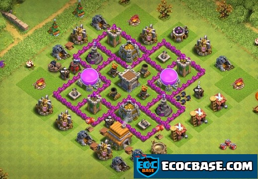 #0710 Farming Base Layout for TH6, Proteger Recursos Ayuntamiento 6