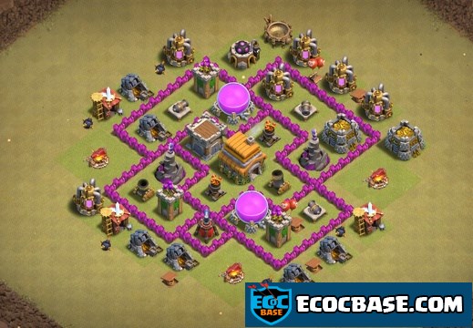 #0715 Hybrid Base Layout TH6, Subida de Copas y Guerra Ayuntamiento 6