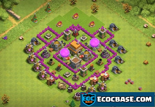#0716 TH6 Pushing Trophies and War Base Layout Subida de Copas y Guerra