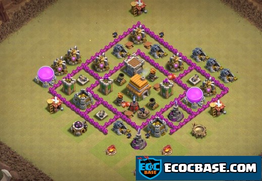 #0721 TH6 War and Pushing Trophies Base Layout, Subida de Copas y Guerra Ayuntamiento 6