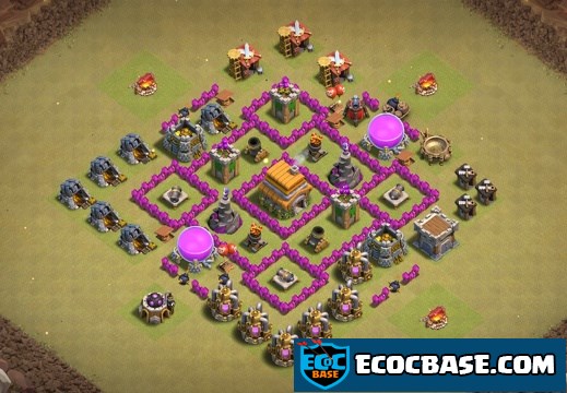 #0723 TH6 War Base Layout, Diseño de Guerra Ayuntamiento 6