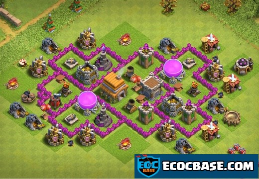 #0732 TH6 Horizontal Farming Base Layout, Proteger Recursos y Guerra Ayuntamiento 6